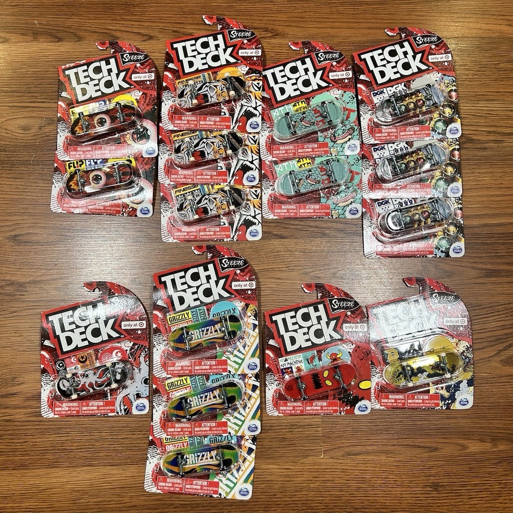 Lot Of 16 Steeze Series Target Only Tech Decks New in Box Ultra Rare + Extras